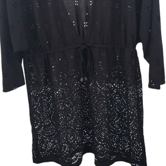 DOTTI Swimwear Cover-up Gypsy Gem Vneck Bathing suit Drawcord Waist Tunic L - Picture 8 of 8